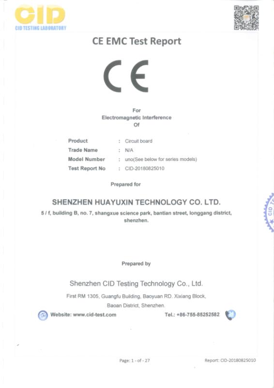 CE - Shenzhen Hua Yu Xin Science And Technology Ltd.