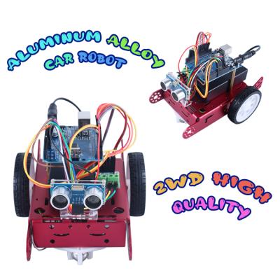 China New Electronic Obstacle Avoidance Car Robot Car Ultrasonic Tracking Line Smart Project Kit for sale