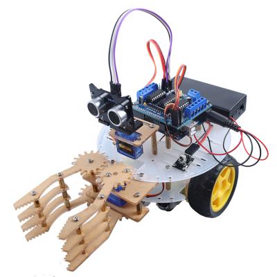 China ODM DIY 9G Smart Servo Arm Factory Kits Mechanical Robot Car 2WD Robot Car Mechanical Smart Car Kit For Arduino for sale