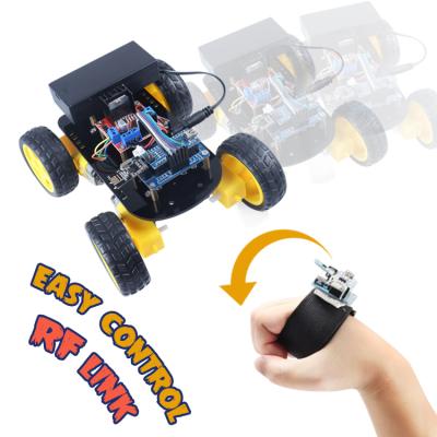 China DIY PLAY 2021 DIY RC Programming Robot Hand Gesture Remote Control Car Robot Car ATmega328p Smart Starter Kit for sale