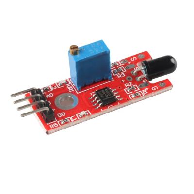 China Red Smart Flame Module Factory OEM ODM Fire Flame Detector IR Sensor Module Flame Detection Sensor for sale