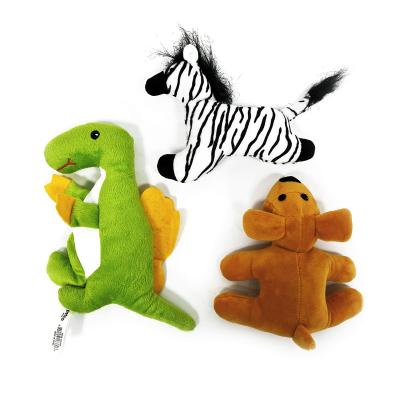 China Viable Interactive Dog Toy Aggressive Chewer Squeaky Chew Animals Bite Resistant Stuffed Dog Stuff Plush Activity Toys For Pet for sale