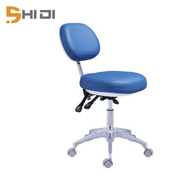 China Metal Dental Medical Chair For Dentist Doctor Stool Adjustable Mobile Chair PU Leather Dental Chair for sale