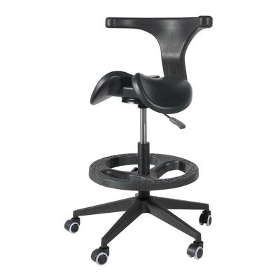 China Metal Used For Dental High Quality Ergonomic Dental Chair Seat Ergonomic PU Leather ESD Clinic Medical Stool for sale