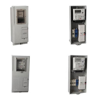 China 2/4 Wire Box Indoor Fence Meter Single Phase SMC Wire Material Box With Fuse Circuit Breaker for sale