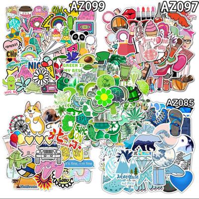 China Decoratation 50Pcs Small Cool Explosive INS Wind Amazon Stickers Waterproof Suitcase Skateboard Stickers Adhesive Transfer for sale