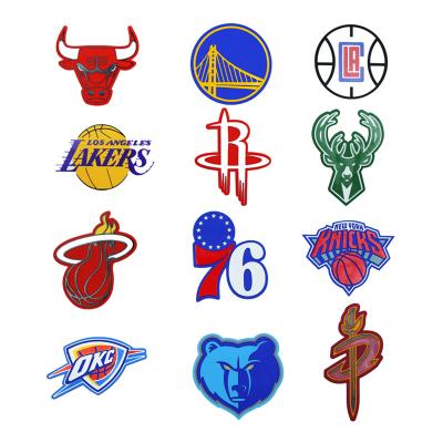 China Strong Elastic Plastisol Heat Transfer Team LOGO Football Basketball LOGO Hot Press Sticker Vinyl DTF for sale