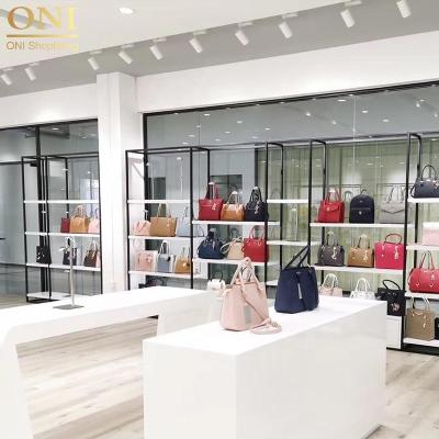 China Durable Boutique Mall Display Fixtures Bag Display Kiosk Design for sale