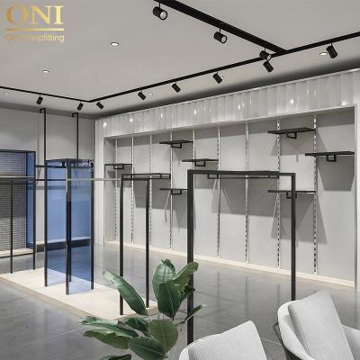 China New Design Durable Clothing Store Fitouts Furniture Fabric Racks Clothing Store Decoration for sale