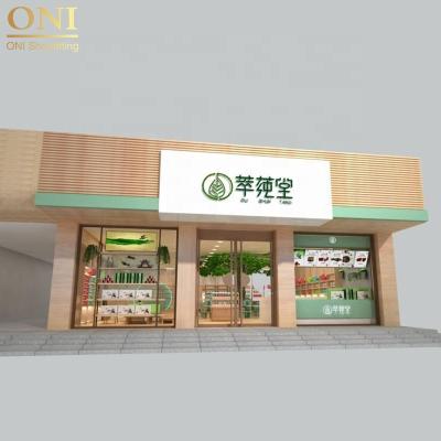 China Durable Customized Retail Bubble Tea Shop Interior Design Kiosk Decoration for sale