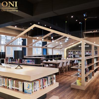 China Durable Luxury Bookstore Store Decoration Mall Customized Interior Design for sale