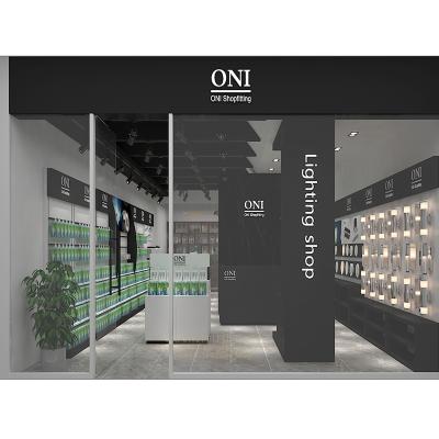 China Durable OEM/ODM Lighting Shop Retail Store Design Lights Display Wholesale Showroom For LED Lights for sale