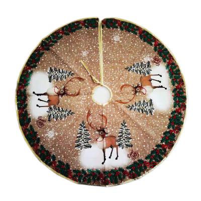 China Stage Layout Christmas Tree Fence Plush Decoration Christmas Comfy Hot Selling Home Tree Skirt for sale