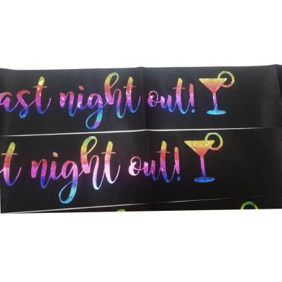 China Cozy Newcomer Party Tag With Colorful Tan Adult Birthday Holiday Dance Party Sash for sale