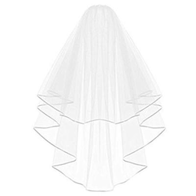 China Comfortable New Arrival Bridal Veil Shoulder Strap Bachelorette Tag With Double Veil Party Decoration Hemmed Props for sale