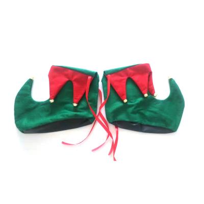 China Newest Newest Comfortable Casual Christmas Elf Shoes Color Block Clown Shoes Christmas Elf Costume Accessories for sale