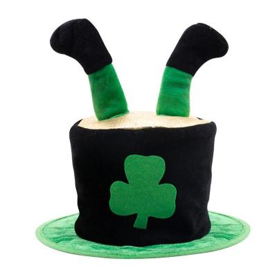 China Cozy Hot Selling Festival Party Stage Show Green Irish Chimney Hat Kids Party Hat for sale