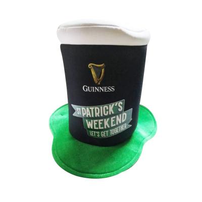 China Fashion Quality Big Brim Print Cozy Premium Green Hat Irish Party Funny Party Hats for sale