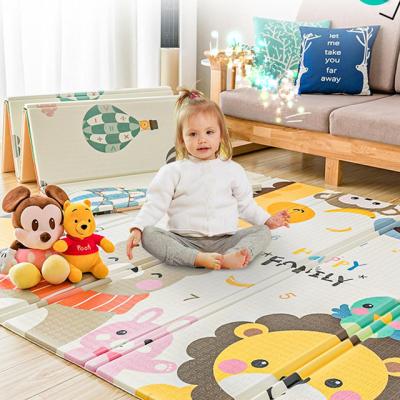 China Extra Large Educational Toy Foldable and Baby Play Mat for Crawling, Waterproof Non-Toxic Anti-Slip Reversible Foam Playmat for Toddlers for sale