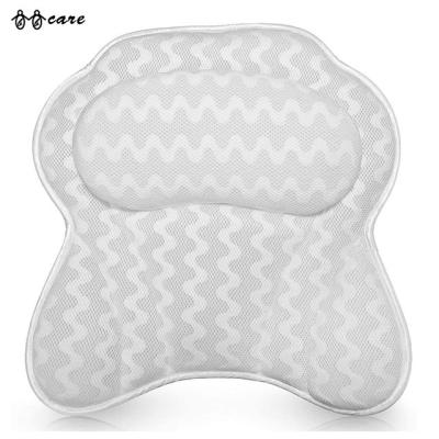 China BBCare Sustainable Butterfly SPA Bath Extra Large Size Pillow For Tub Bath Cushion For Bathtub 6 Strong Suction Cups for sale