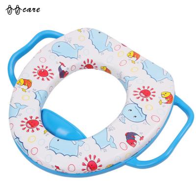 China Baby Potty Training BBCare Soft Padded Toilet Training Seat With Handles for sale