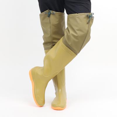 China Waterproof Soft PVC Paddy Field Boots Rice Planting New Fashion Trend Hot Sale Design Fly Fishing Boots For 60cm Height for sale