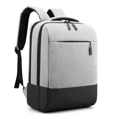 China With USB high quality black polyester bagpack bags 15.6 inch waterproof usb notebook men business backpacks for sale