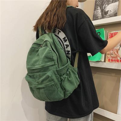 China Simple design various color leisure wholesale fashion simple package girls travel sports daily casual college canvas school bag custom backpack for sale