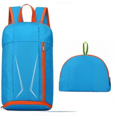 China Wholesale Polyester Waterproof Large Outdoor Travel Foldable Promo Bag Ultra Light Branded Daypack for sale