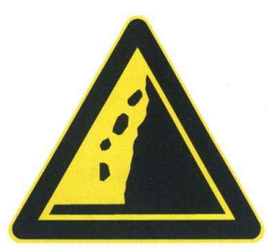 China Steep slope sign for sale