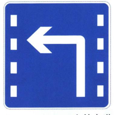 China Rectangle Single Lane Driving Direction Sign Blue Color Traffic Sign Sheet Outdoor Alumium Plate for sale