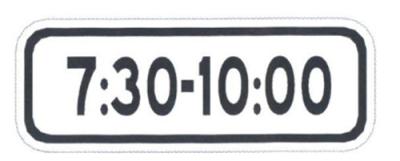 China Hot Sale Transportation Facilities Time Auxiliary Sign Rectangle Safety Signs Plate for sale