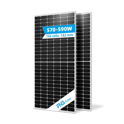 China Solar Power System 570w 580w 590w half cell Mono Perc Solar Panel Wholesale Cheap PV modules pv panel pv inverter Accept Customized  With 30 warran for sale