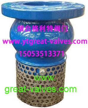 China 125 /PN16 FOOT VALVE for High Temperature Environments Flange Standard ANSI/BS/DIN/JIS Maximum Temperature 200°F for sale