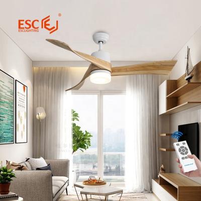 China With Light Hot Sale 52 Inch Chandelier Solid Wood Decorative Lighting Ceiling Fans With Remote Control Led Lights for sale