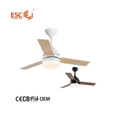 China With Fan 3 Speed ​​Remote Control Light Home Decorative Silent Quiet Ceiling Fan 42 Inch 48 Inch White Ceiling Led Fan for sale