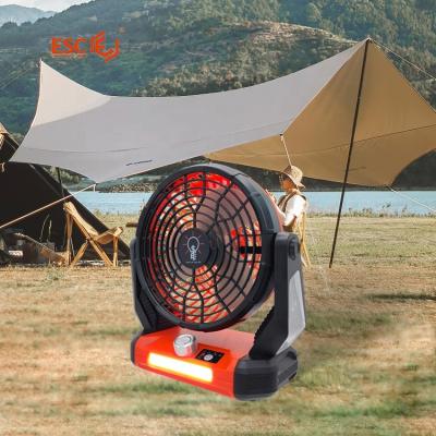 China With 3 speed camping fan light 5w indoor outdoor dimmable rechargeable camping fan with led light for sale