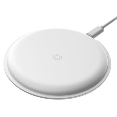 China Cell Phone Round Slim Shape 11.8mm 10w Qi Fast Charging Wireless Charger for sale