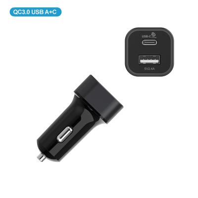 China Charging Power Aluminum Alloy Case V0 Flame Retardant Material 30W PD And USB Car Charger for sale