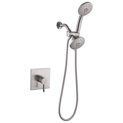 China Slide Barless High Pressure Double 2 In 1 Brass Shower Faucet With Valve for sale