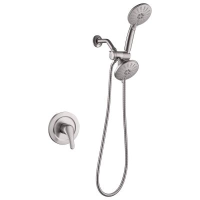 China Without Hand Shower Set Wall Mounted Sliding Bar And Shower Set Wall-mounted Shower Top Rain Style Faucet for sale