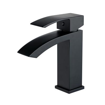 China European Style Basin Faucet Mixer Taps Modern Black Bathroom Faucet Metered Black for sale