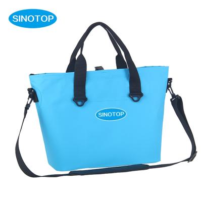 China Custom Waterproof Cheap Lady Hand Bag 2020 Fashion Logo Big Capacity 500D PVC Outdoor Sport for sale