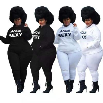 China Sustainable Women Winter Clothes Fashion Sweatpants And Hoodie Set Printing Two Piece Outfits Set Plus Size Women's Sets for sale