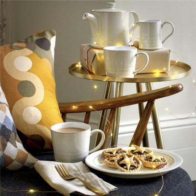 China Sustainable Stylish Customized Ceramic Afternoon Tea Cafe Tea Set For Home Hotel for sale