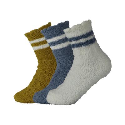 China SMILE Breathable Women Vintage Striped Fuzzy Winter Floor Sleeping Socks Fluffy Soft Warm for sale