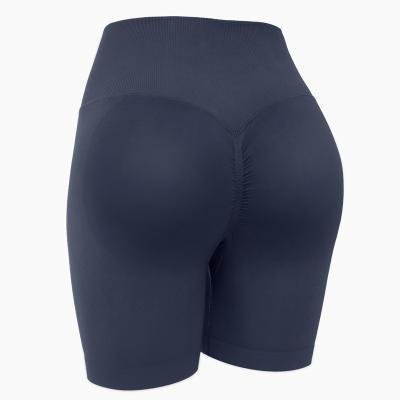 China OEM QUICK DRY Custom Butt Yoga Sports Seamless Fitness Logo Women Solid Oversized Scrunch Shorts Gaiters for sale