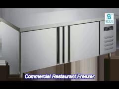 power saving commercial restaurant freezer energy efficient 2 door worktop freezer