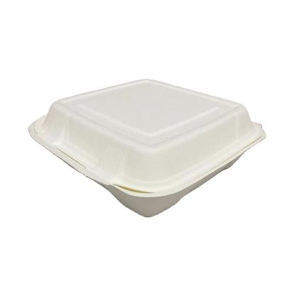 China Biodegradable disposable takeaway storage and logo heatable custom bagasse lunch box food container for sale