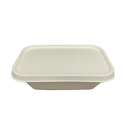 China Sustainable 100% Biodegradable Bagasse Cutlery Disposable Lunch Box Set Environmental Safety Take Out Food Containers for sale